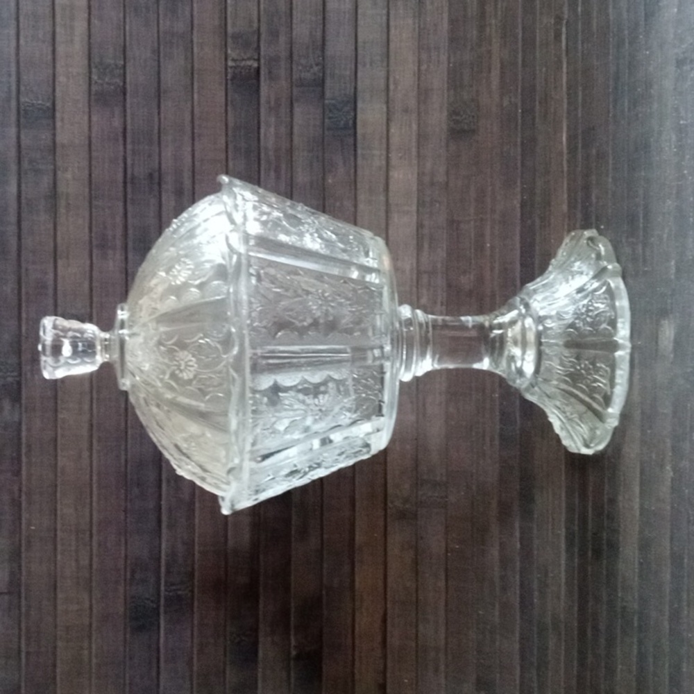 Vintage EAPG Bryce Brothers/US Glass Brazil Daisy & Panel Covered Compote EC
